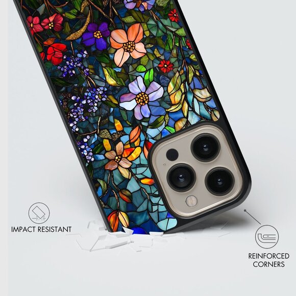 Floral Phone Cover – iPhone 16, 15 Pro, 14, Galaxy S25, S24, S24 Ultra, Pixel 9 - Picture 4 of 9